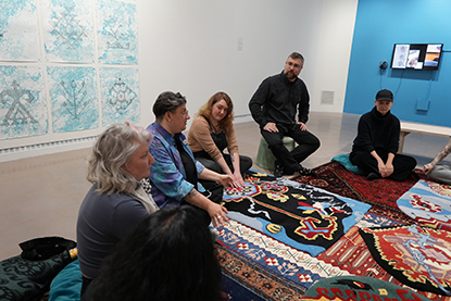 Installation shot of Alize Zorlutuna: Above Borders, Beneath Words, McIntosh Gallery, April 5 - May 30, 2025